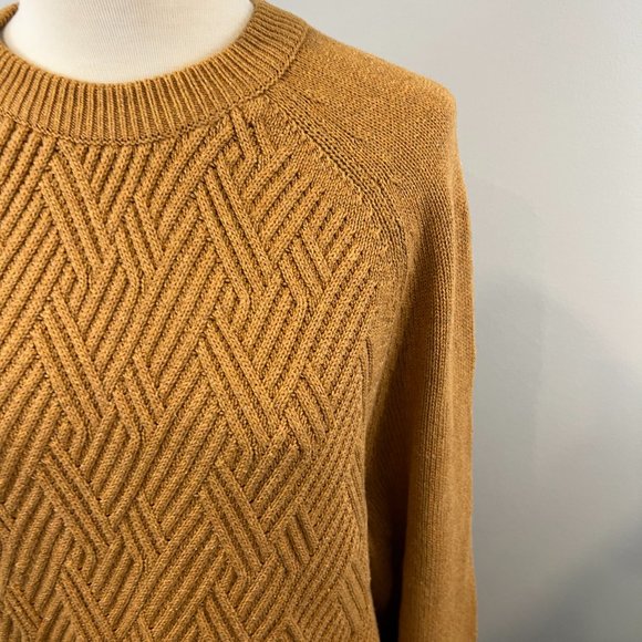 NWOT SOUL OF LONDON Orange Crew Neck Knit Sweater (L) - Picture 3 of 8